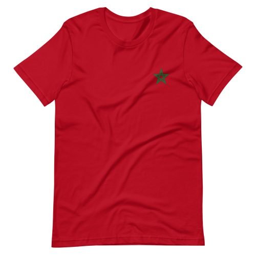 T-shirt pays « Etoile drapeau Maroc »