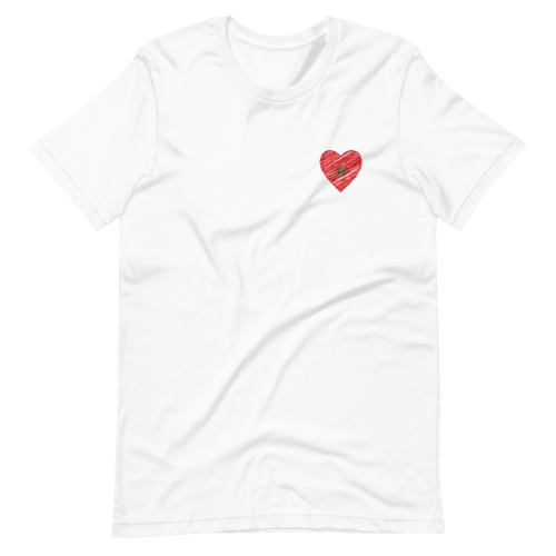 T-shirt coeur drapeau Marocain