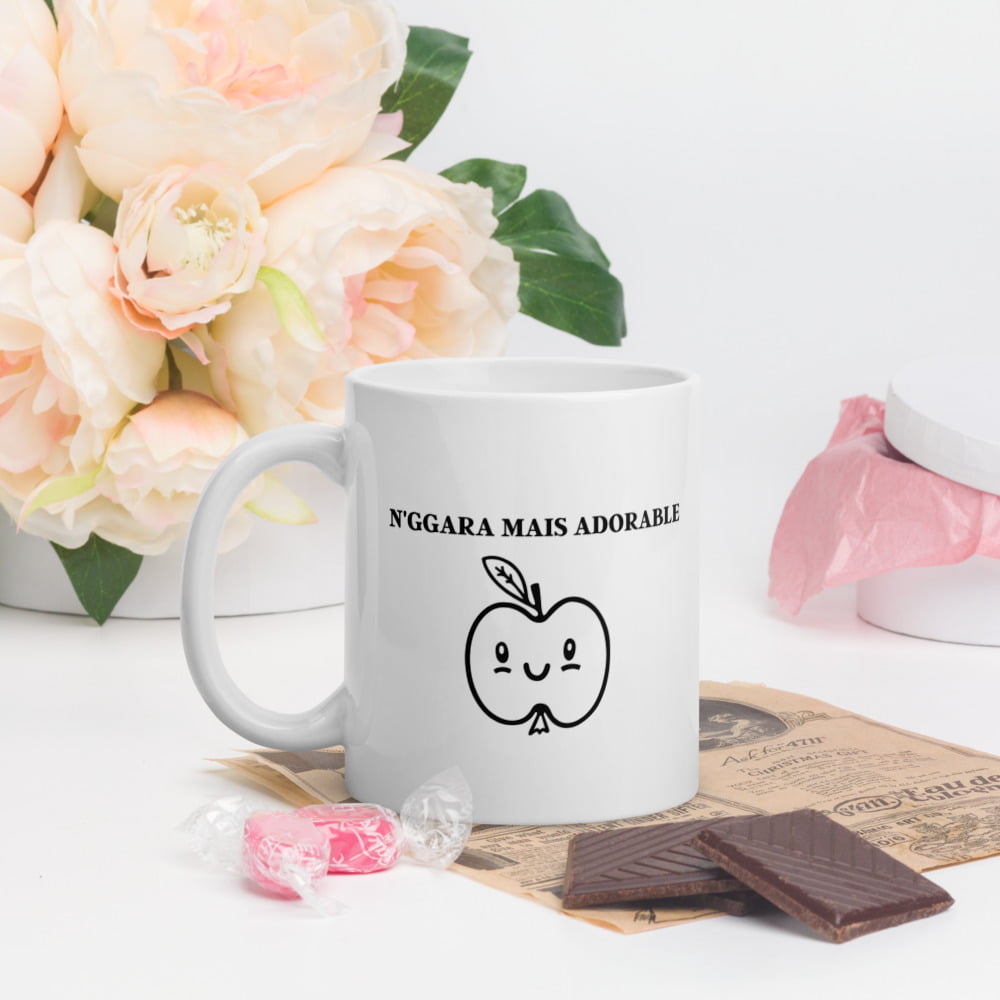 Mug Blanc Brillant « N’ggara mais adorable »