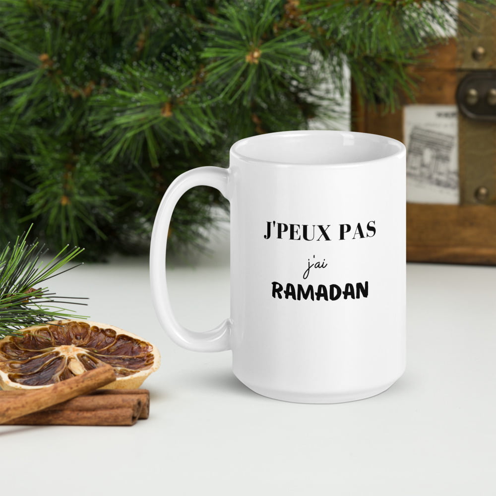 Mug Blanc Brillant « J’PEUX PAS j’ai RAMADAN »