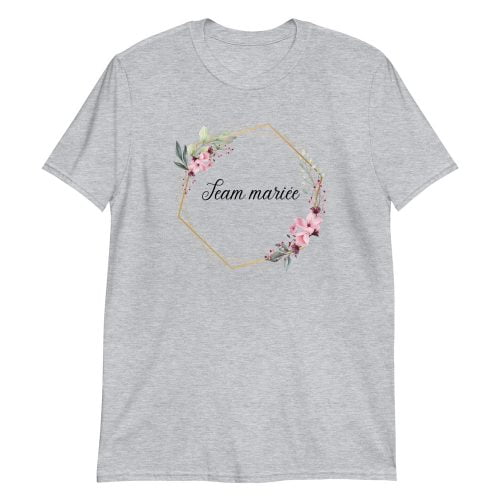 A T-shirt à Manches Courtes mariage « Team mariée »