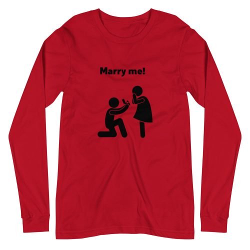 T-shirt à Manches Longues proposal « Marry me »