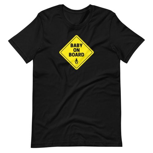 T-shirt à Manches Courtes annonce grossesse « Baby on board »