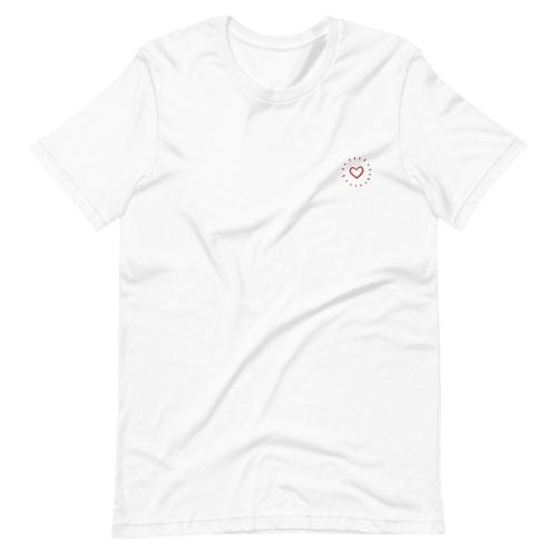 T-shirt premium brodé « Popup coeur »