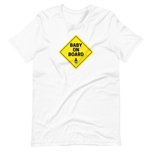 T-shirt à Manches Courtes annonce grossesse « Baby on board »