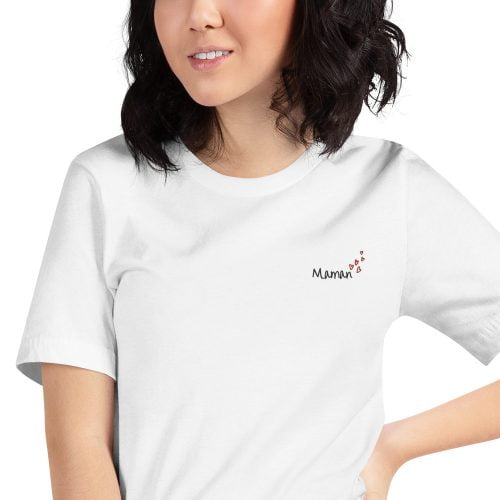 T-shirt brodé fête des mères – Maman