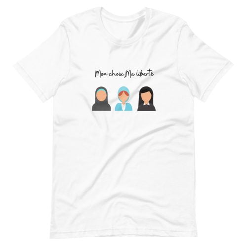 T-shirt liberté hijab  » mon choix, ma liberté »