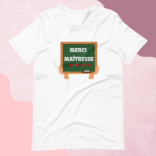 T-shirt à Manches Courtes « Merci Maîtresse » ardoise